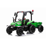 Elektrický traktor Blast s vlečkou - zelený